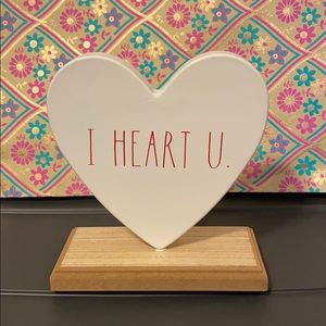 Rae Dunn “I heart you” sign